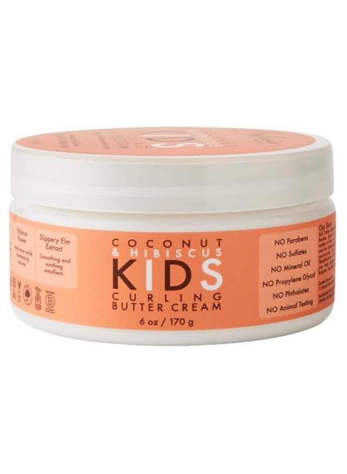 SheaMoisture, Kids Curling Butter Cream, Coconut & Hibiscus, 6 oz (170 g) - Image 2