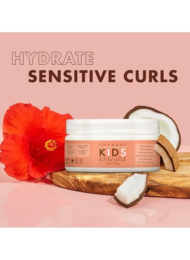 SheaMoisture, Kids Curling Butter Cream, Coconut & Hibiscus, 6 oz (170 g) - Image 3