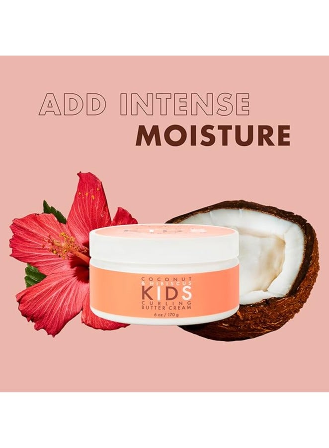 SheaMoisture, Kids Curling Butter Cream, Coconut & Hibiscus, 6 oz (170 g) - Image 4