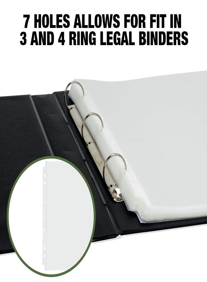 سامسيل عبوة سامسيل من 100 غلاف حماية للأوراق القانونية، مقاس 8.5 × 14 بوصة، لحماية المستندات في المجلدات القانونية، متينة، شفافة، بحجم قانوني، تحميل علوي، خالية من الأحماض - Image 4