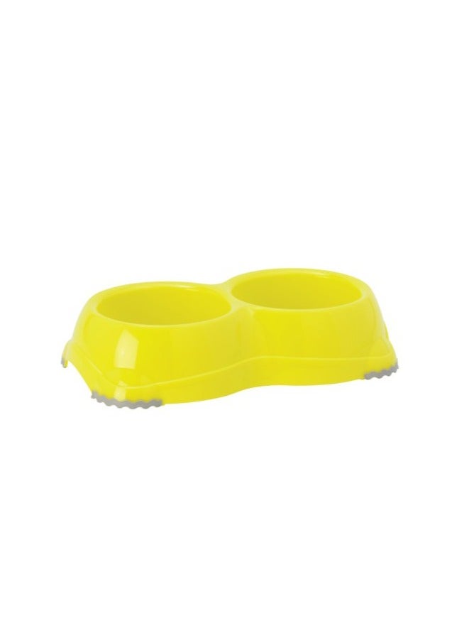 Moderna Smarty Double Bowl for Pets,Food & Water Dish Yellow - Image 1