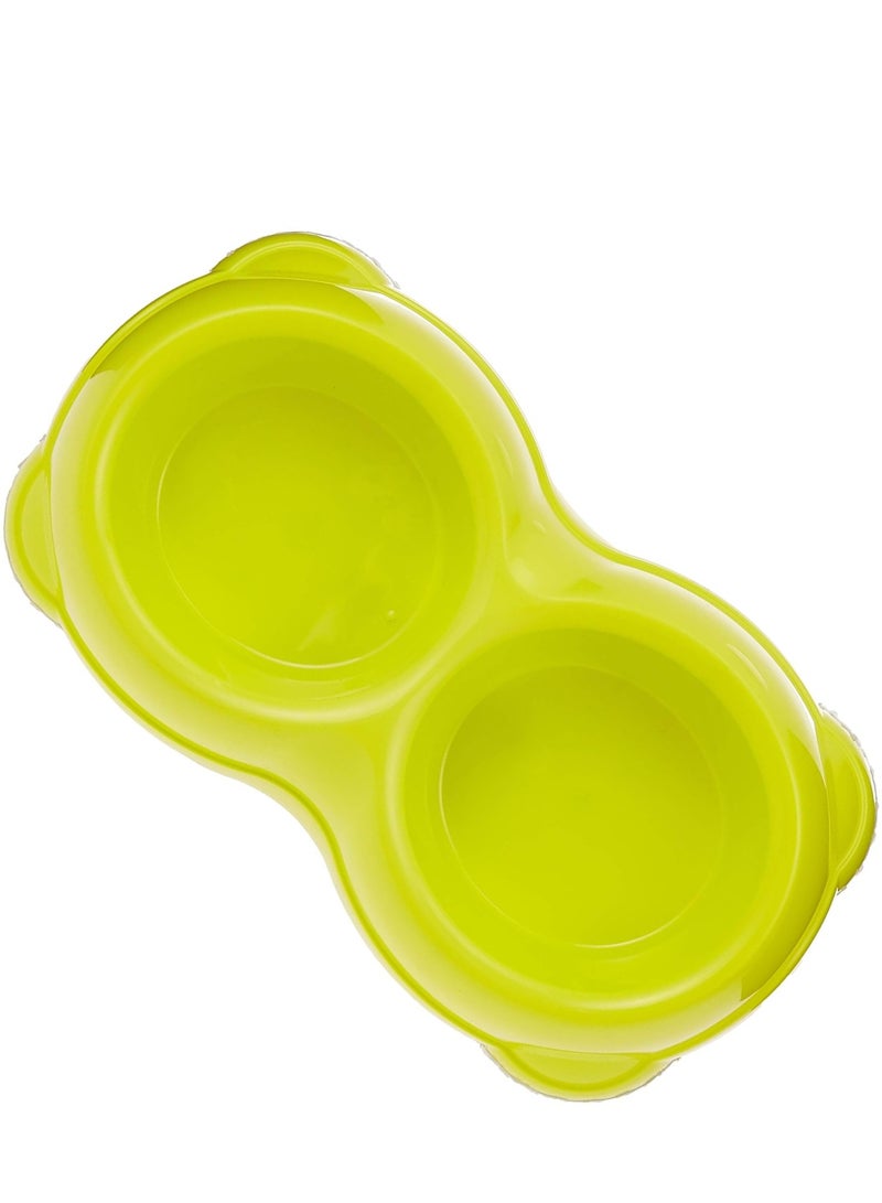 Moderna Smarty Double Bowl for Pets,Food & Water Dish Yellow - Image 2