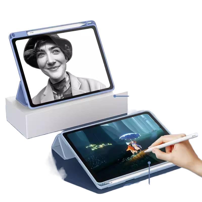 DGG حافظة آيباد ذكية متوافقة مع iPad 10th Gen / iPad 10.2 مع حامل قلم باللون أزرق باللون الأزرق - Image 3