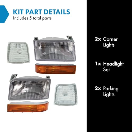 TRQ Driver & Passenger Side Lighting Kit Compatible with 1992-1996 Ford Bronco F-150 1992-1997 F-250 F-350 FO2502118 FO2503114 FO2520116 FO2521114 FO2550110 FO2551108 - Image 2