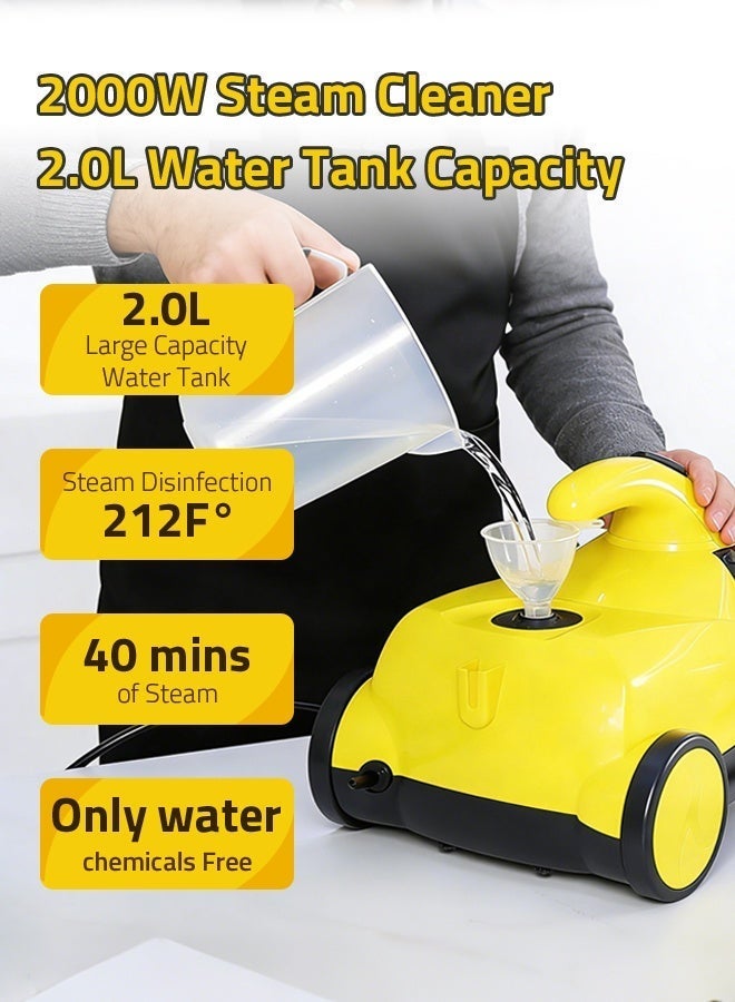 Sharpdo Steam Cleaner, Easy Fix Steam Cleaner for Furniture, 2 Liter Tank Capacity, 2000W, 5 Bar Steam Pressure - Image 2