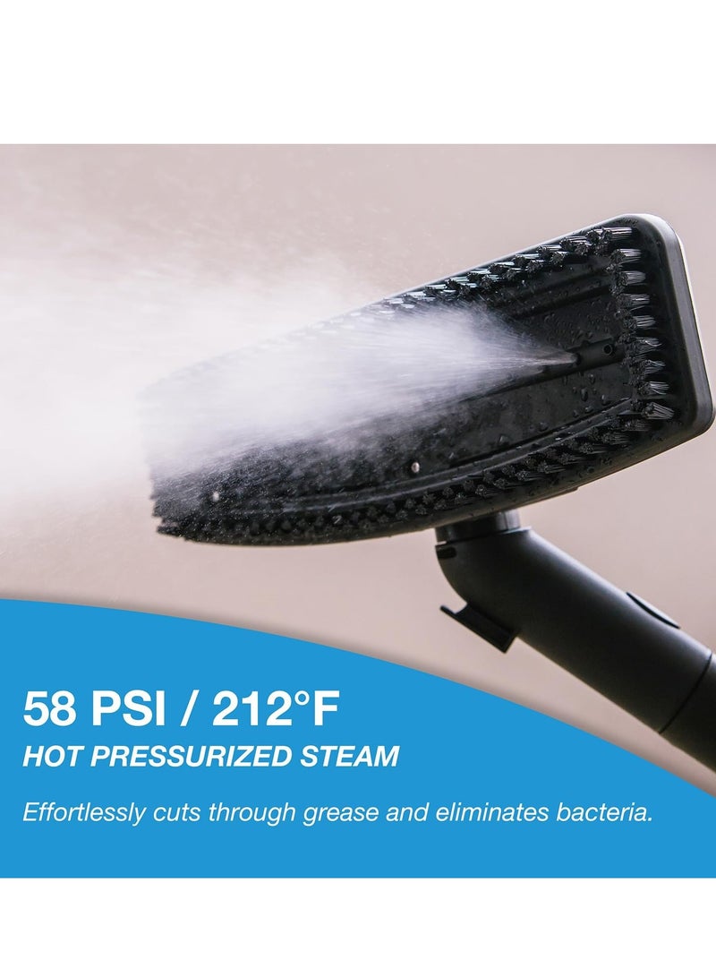 Portable Steam Cleaner with 14 Accessiores, Electric Household Steamer Chemical-Free Pressurized Cleaning for Most Floors, Counters, Appliances, Windows, Autos, and More