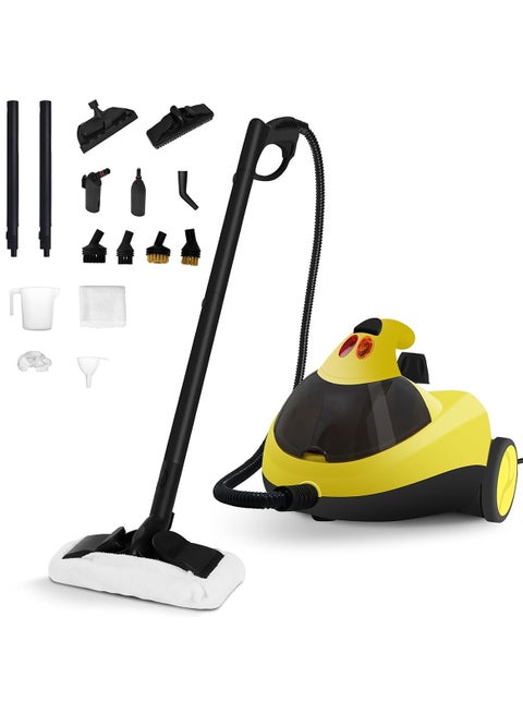 Portable Steam Cleaner with 14 Accessiores, Electric Household Steamer Chemical-Free Pressurized Cleaning for Most Floors, Counters, Appliances, Windows, Autos, and More