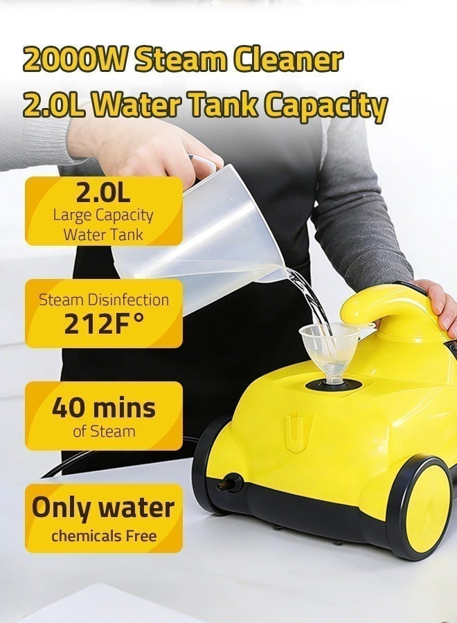 Sharpdo Steam Cleaner, Easy Fix Steam Cleaner for Furniture, 2 Liter Tank Capacity, 2000W, 5 Bar Steam Pressure - Image 4