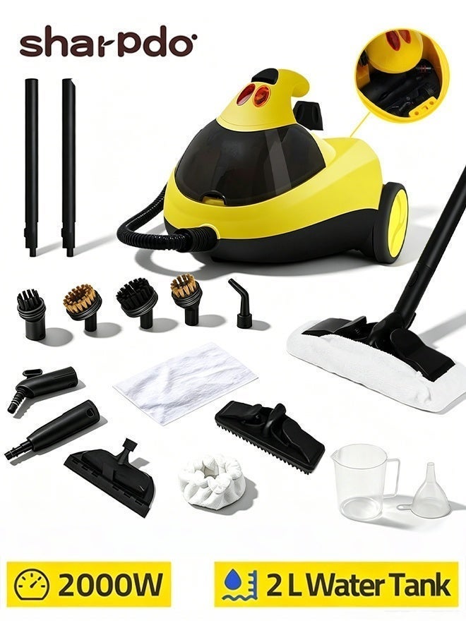 Sharpdo Steam Cleaner, Easy Fix Steam Cleaner for Furniture, 2 Liter Tank Capacity, 2000W, 5 Bar High Pressure Pressurized Steam Cleaning Machine,Multifunctional for Floor, Tile, Upholstery, Kitchen, Bathroom, Car Interior - Image 2