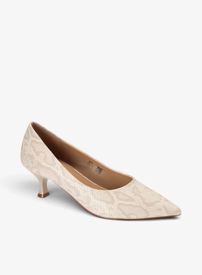Bata  Textured Pointed Heel Pumps for Women | Best Price UAE