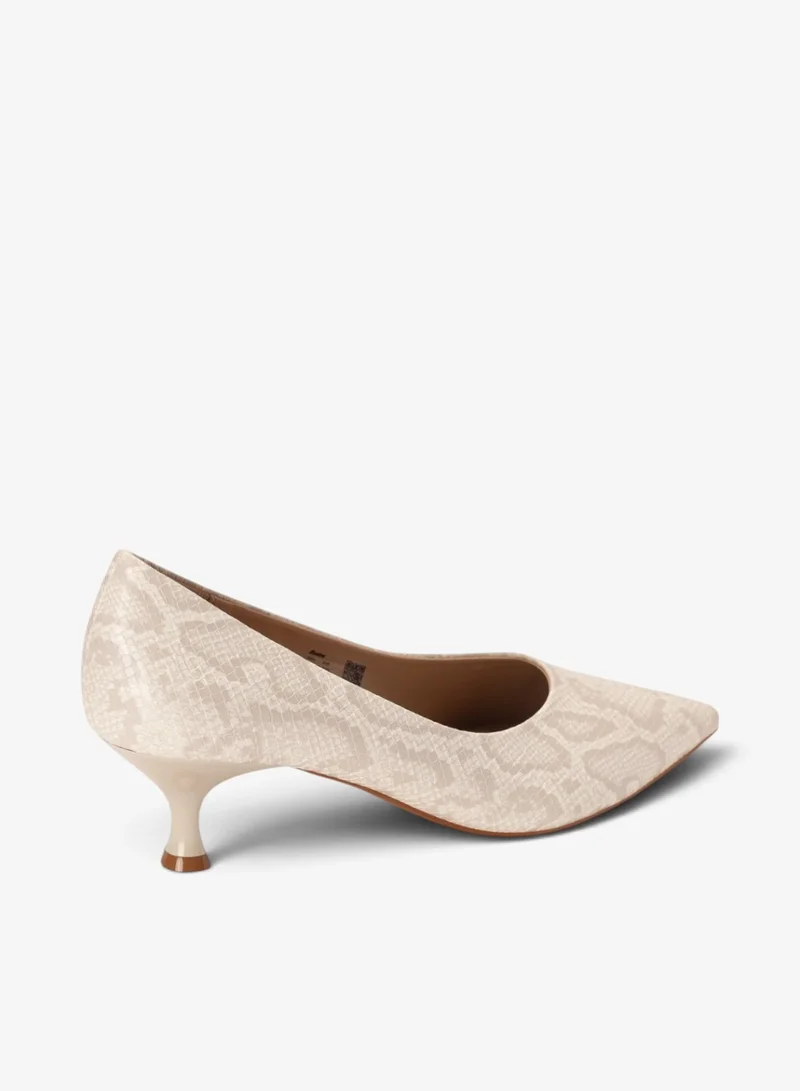 Bata  Textured Pointed Heel Pumps for Women | Best Price UAE