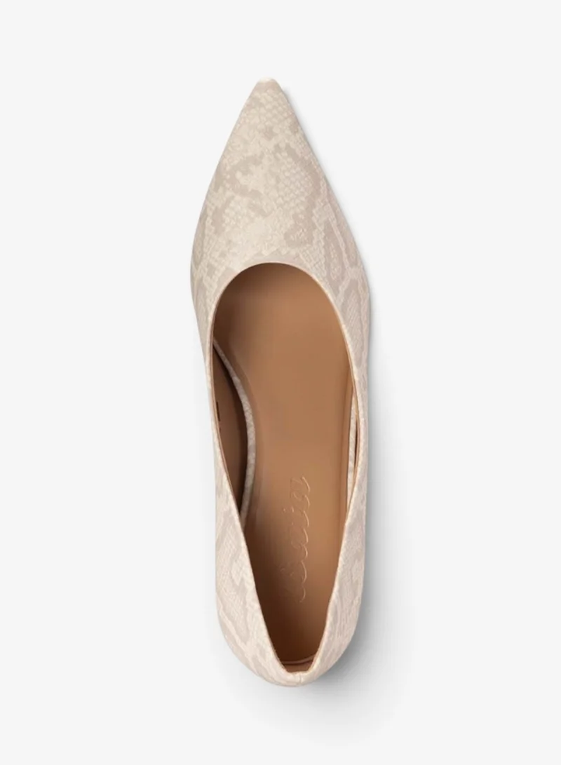 Bata  Textured Pointed Heel Pumps for Women | Best Price UAE