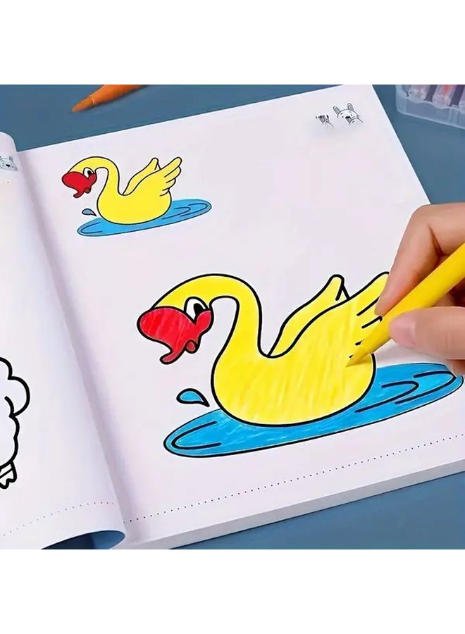 52 صفحة كتاب تلوين للأطفال بتصميمات حيوانات وسيارات خطوط سميكة بسيطة نشاط تعليم منزلي HL HST 36 - Image 3