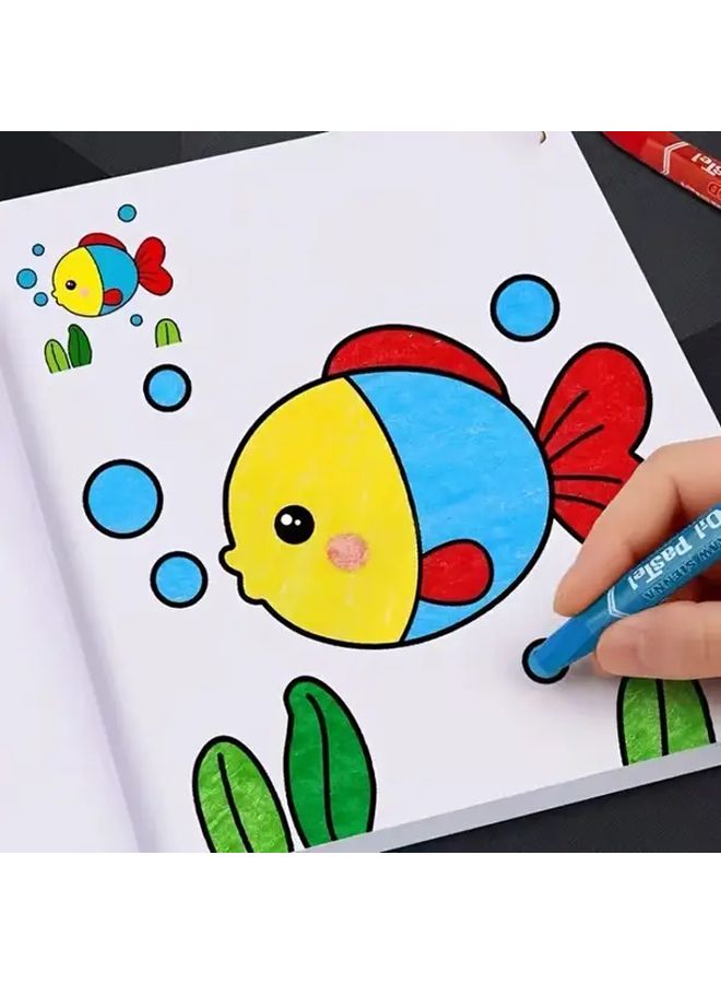 52 صفحة كتاب تلوين للأطفال بتصميمات حيوانات وسيارات خطوط سميكة بسيطة نشاط تعليم منزلي HL HST 36 - Image 4