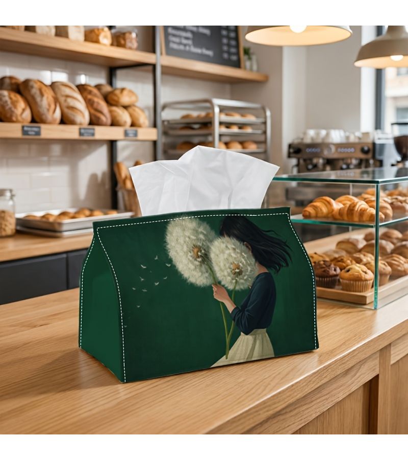 1PC Surreal Dandelion Tissue Box Home Decor Holder 23x12.5x17cm - Image 1