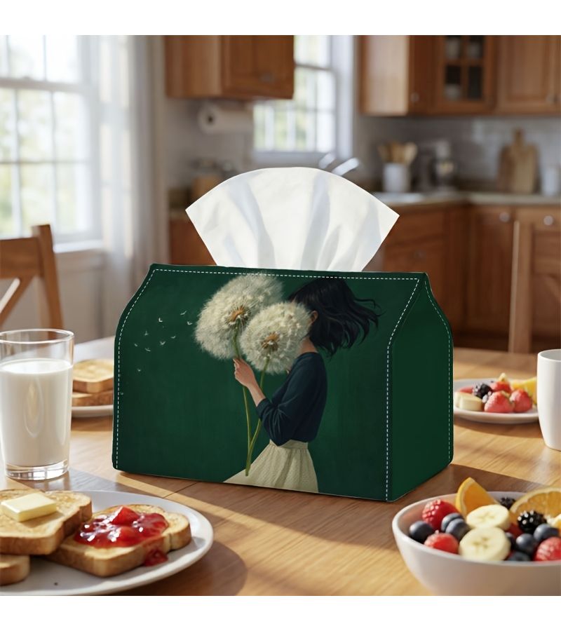 1PC Surreal Dandelion Tissue Box Home Decor Holder 23x12.5x17cm - Image 2