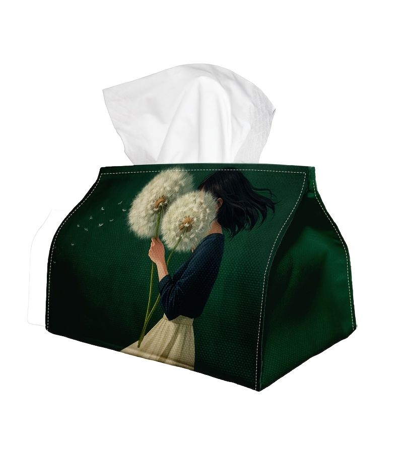 1PC Surreal Dandelion Tissue Box Home Decor Holder 23x12.5x17cm - Image 3