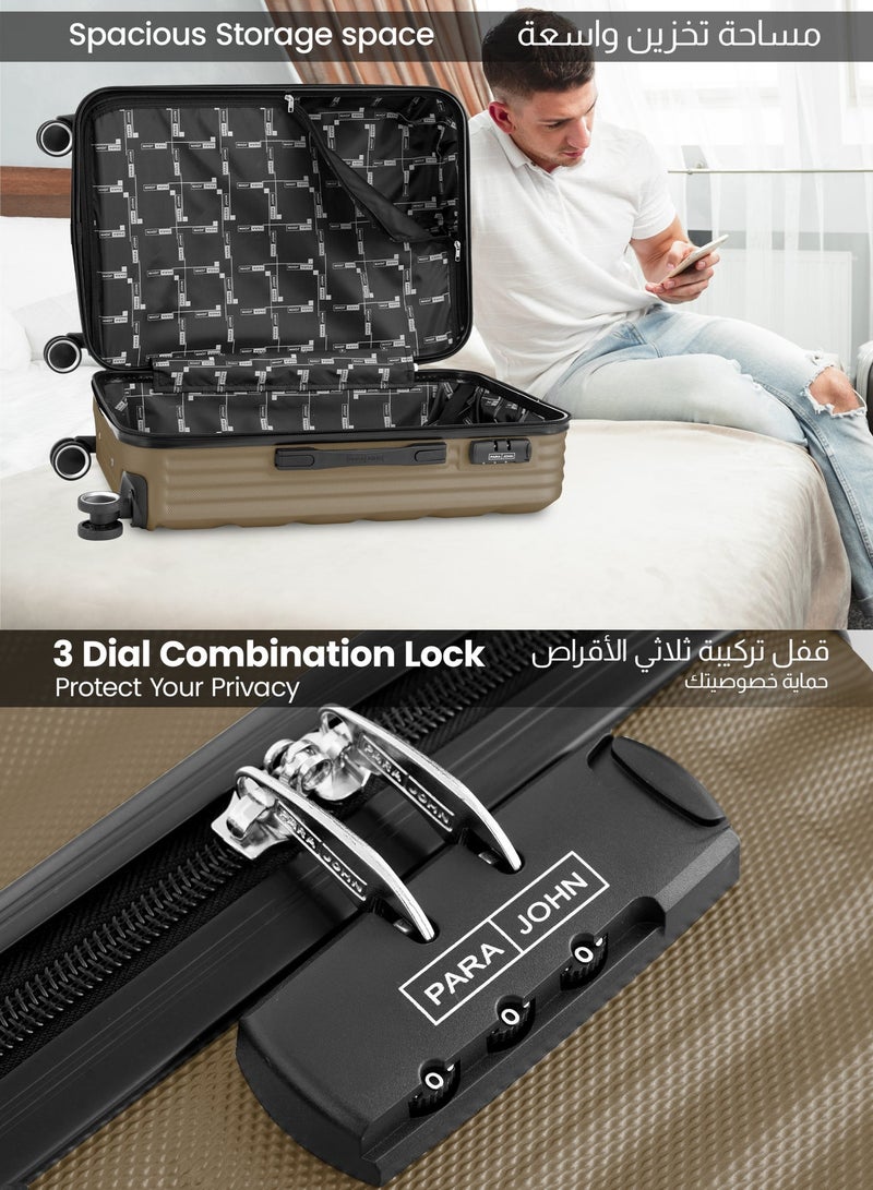 بارا جون حقيبة أمتعة أورورا واسطة الحجم (24  بوصة) مصنوعة من مادة ABS الصلبة مزودة بأربع عجلات دوارة وقفل - Image 4