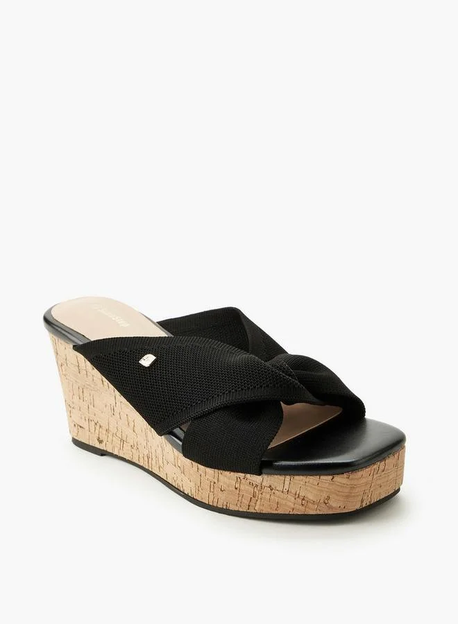 Surestep Women Textured Wedge Heel Sandals