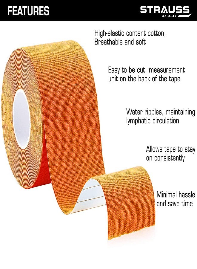 Strauss Kinesiology Sports Tape, (Orange) - Image 2