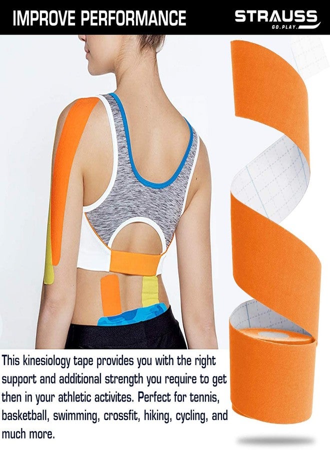 Strauss Kinesiology Sports Tape, (Orange) - Image 4