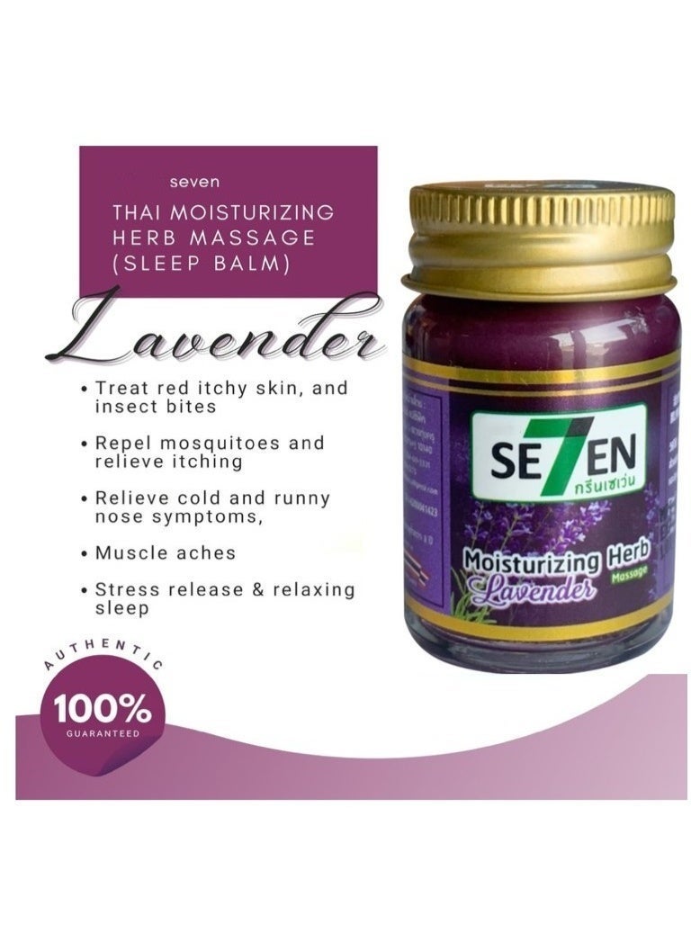 Se7en Sleep Balm Lavender Herb Massage Balm 50g – Relaxing Moisturizing Sleep Aid - Image 4