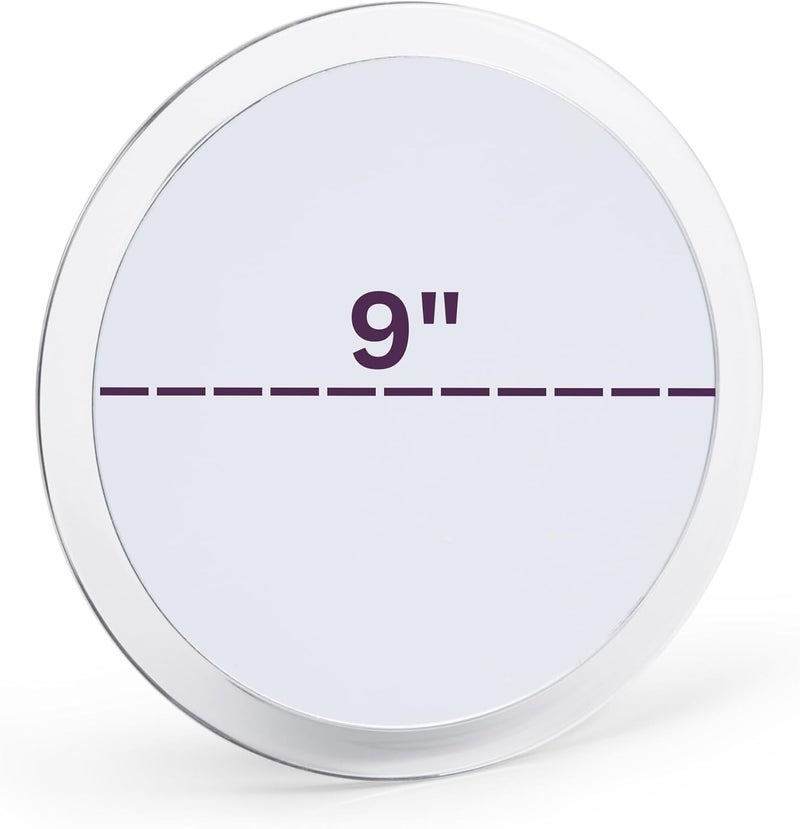 Jerdon Portable Travel Makeup Mirror with 5X Magnification and Suction Cups - 9" Diameter Frame with Travel Case - Image 5