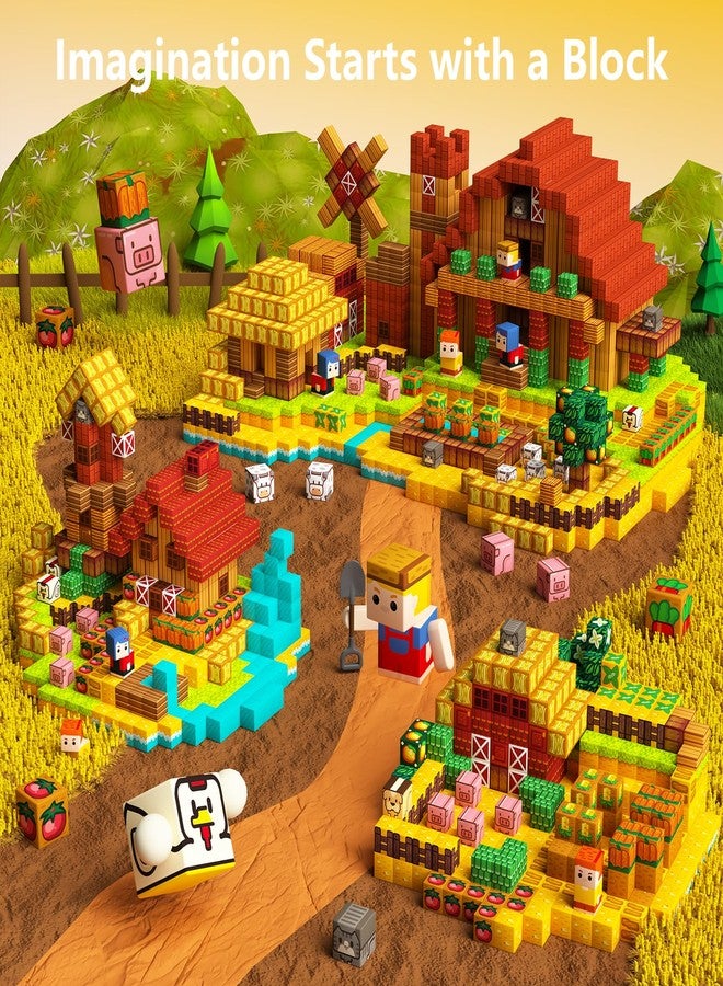 idoot 100PCS Magnetic Blocks Farm Animal Toys, STEM Sensory Building Gifts for Boys and Girls - Image 5
