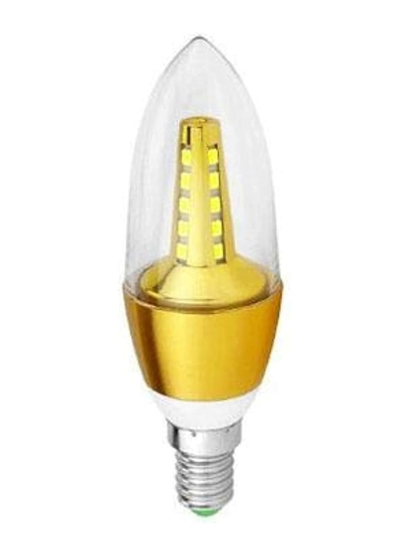 1 Warm White LED Candle Bulb, E14, Yellow, 5W