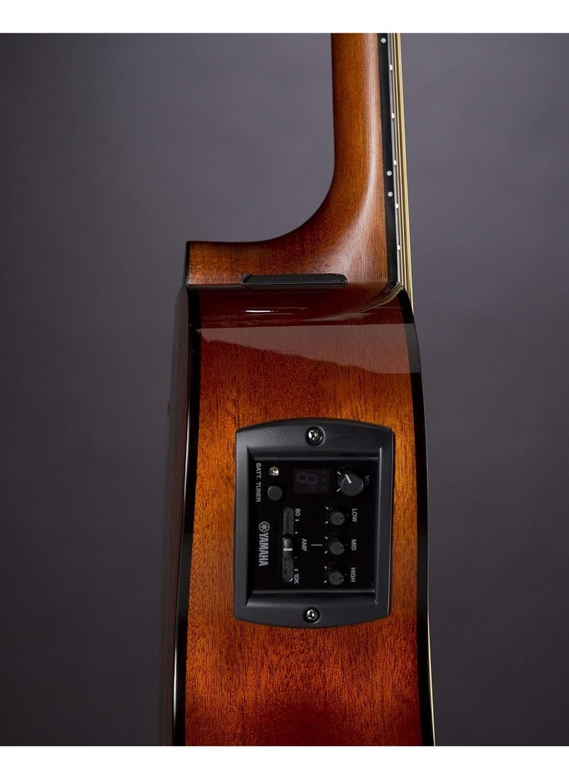 YAMAHA FSX800C Concert Cutaway Acoustic-Electric Guitar Sandburst  - Image 3