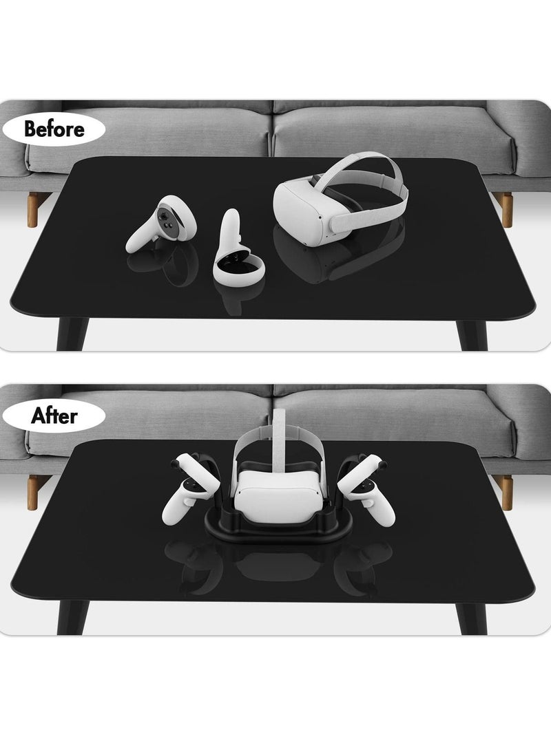 Generic Charging Dock for Oculus Quest 2, Touch Controller and Headset Placement Display Stand Contact Table Auto-attached USB-C Magnetic  - Image 3