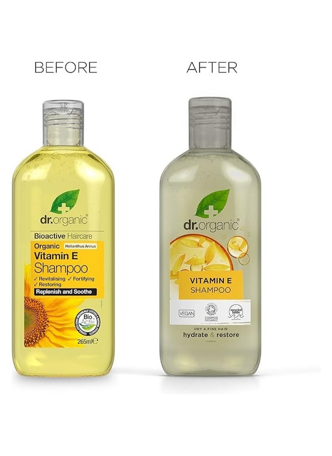 Dr. Organic Vitamin E Shampoo, Hydrate & Restore