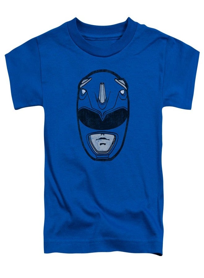 Trevco Power Rangers Blue Ranger Mask Unisex Toddler T Shirt for Boys and Girls - Image 1