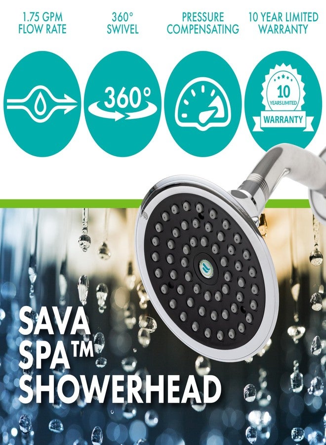 Niagara Conservation 1.5 GPM Sava Fixed-Mount Showerhead Finish: Chrome - Image 2