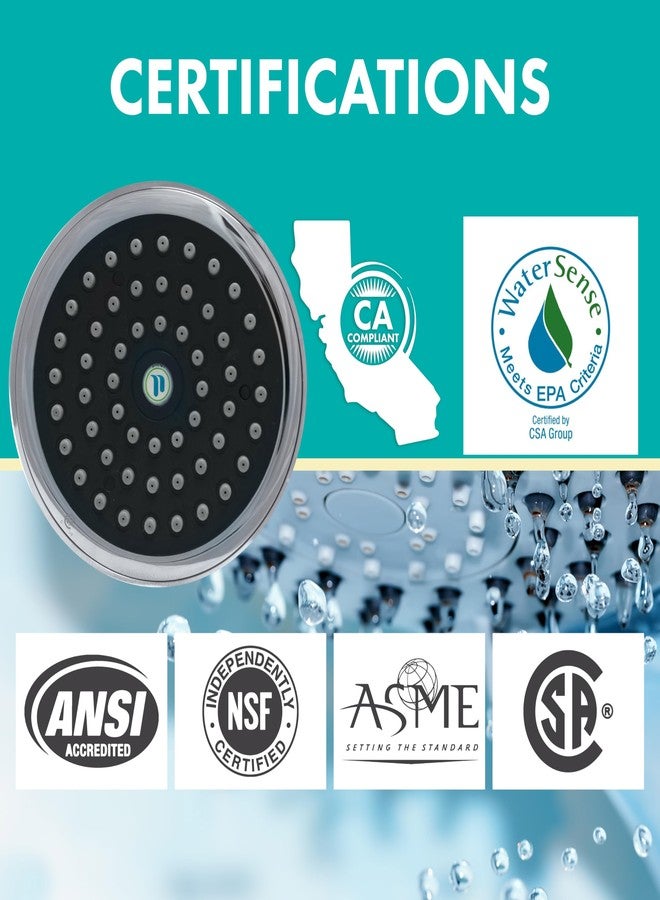 Niagara Conservation 1.5 GPM Sava Fixed-Mount Showerhead Finish: Chrome - Image 3