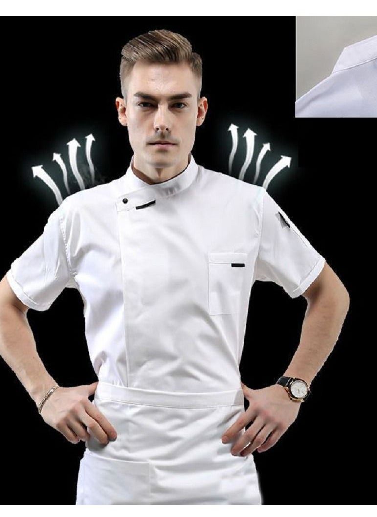 Gasin - Short Sleeve Chef Jacket Apron Set - Image 1