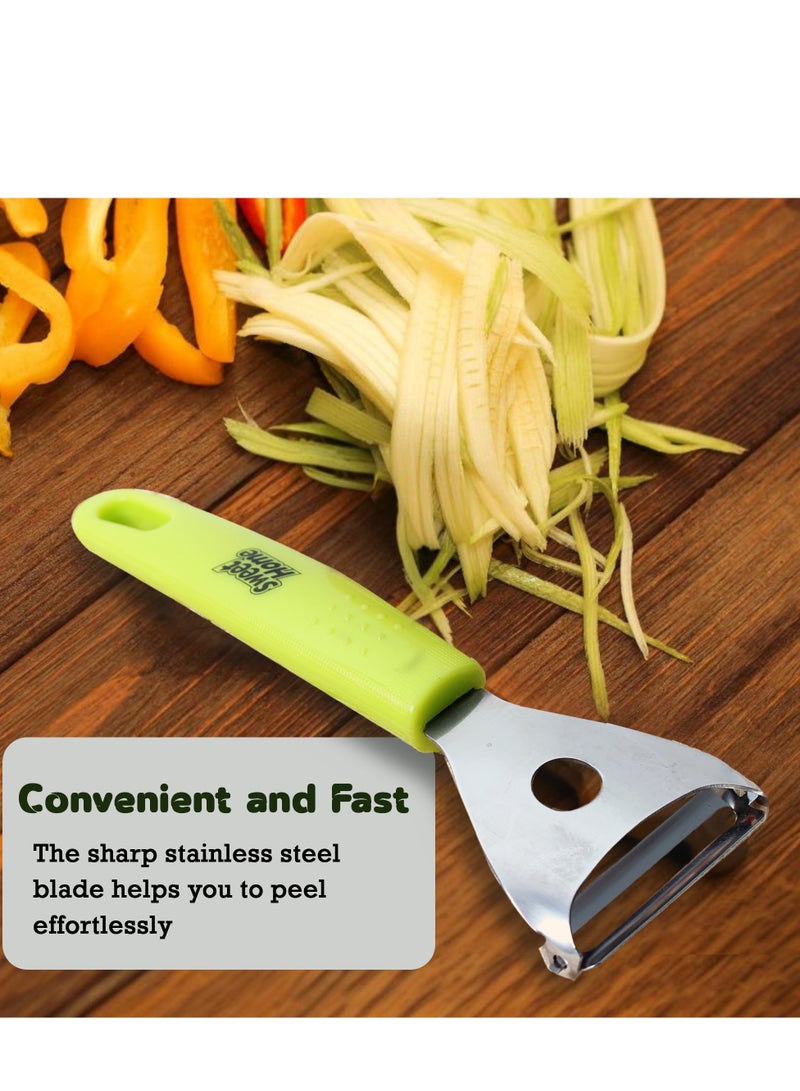 Sweet Home Sweet Home Vegetable Peeler Soft Grip Handle and Ultra Sharp Stainless Steel Blades Apple Carrot Cucumber Peeler With Heavy Duty Ergonomic Handle Premium Swivel Vegetable Peeler - Perfect for Veggie, Fruit, Potato, Carrot, Apple  - Image 3