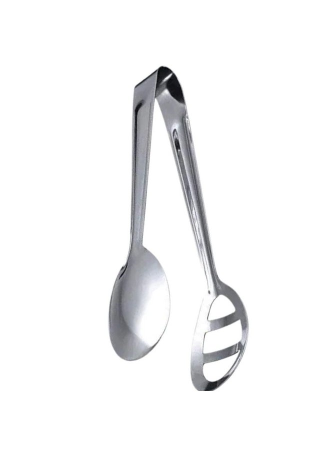 Bridge2shopping Bridge2shopping Stainless Steel Oval Salad Tong, 7.8 Inch, Silver  - Image 2