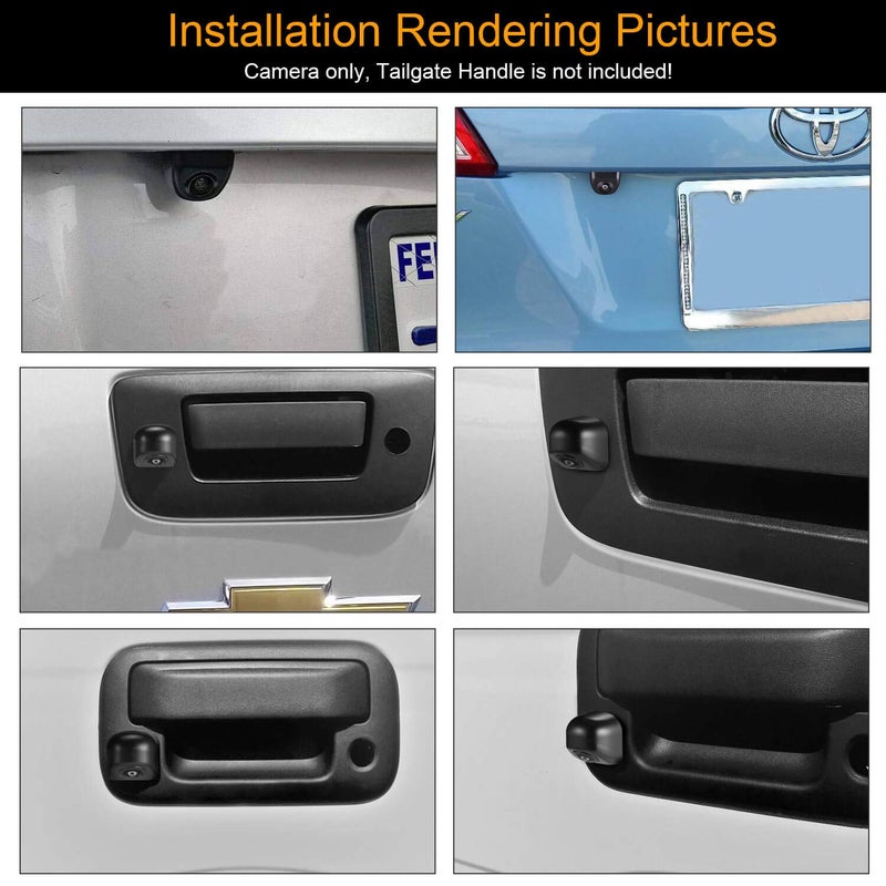 NATIKA Chrome Backup/Front View Camera,IP69K Waterproof Good Night Vision HD and Super Wide Angle Metal OEM Style Chrome Reverse Rear View Backup Camera for Cars Pickup Trucks SUVs RVs Vans (Chrome) - Image 5