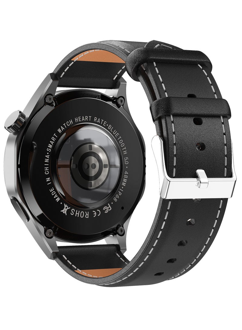 ساعة ذكية للرجال مقاومة للماء IP68 مزودة بشاشة AMOLED عالية الدقة 360x360 مع مراقبة معدل ضربات القلب ومكالمات البلوتوث - Image 3