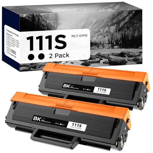 belietop MLT-D111S Toner Cartridge Compatible for Samsung MLT-D111S 111S MLT111S D111S High Yield to Use with Samsung Xpress M2020W M2070FW M2020 M2070W M2024W M2074FWPrinter (Black, 2 Pack) - Image 1