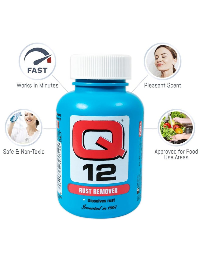 كيو12 مزيل الصدأ Q12، قطعتان، محلول قوي وآمن وسريع لإزالة الصدأ، 200 مل - Image 3