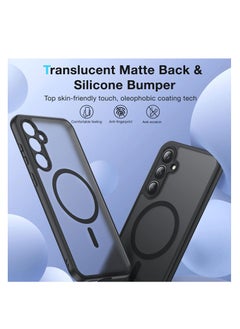 Aookay [1+1] Magnetic Case and Screen Protector for Samsung Galaxy A55, Compatible with MagSafe Ultra-Thin Hard PC Translucent Frosted Rugged Drop-Proof Shockproof Protective Case for Galaxy A55  - Image 2