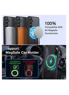Aookay [1+1] Magnetic Case and Screen Protector for Samsung Galaxy A55, Compatible with MagSafe Ultra-Thin Hard PC Translucent Frosted Rugged Drop-Proof Shockproof Protective Case for Galaxy A55  - Image 5