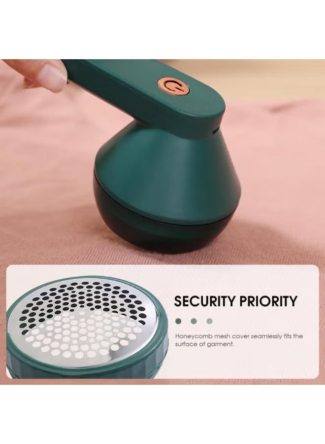 جهاز إزالة الوبر من الملابس، ماكينة حلاقة كهربائية قابلة لإعادة الشحن عبر USB، مزودة بست شفرات، تعمل بالبطارية، لإزالة الوبر من الملابس والأثاث والبطانيات. - Image 3