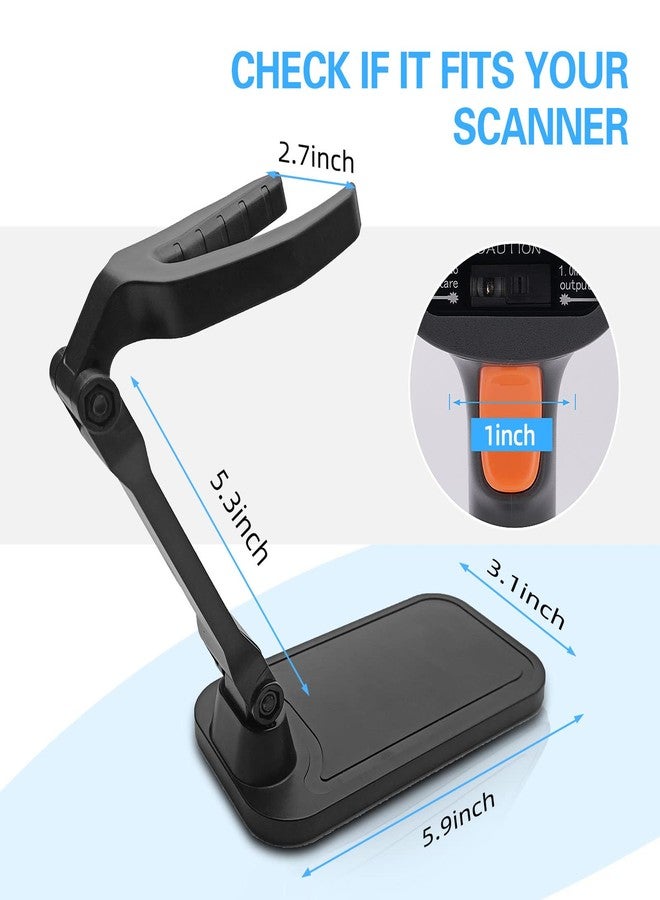 JRHC Universal Barcode Scanner Stand Hands Free Adjustable Barcode Scanner Stand for Supermarket Retail Store School Library Logistic Warehouse Bar Code Readers Scanner Desk Holder - Image 5