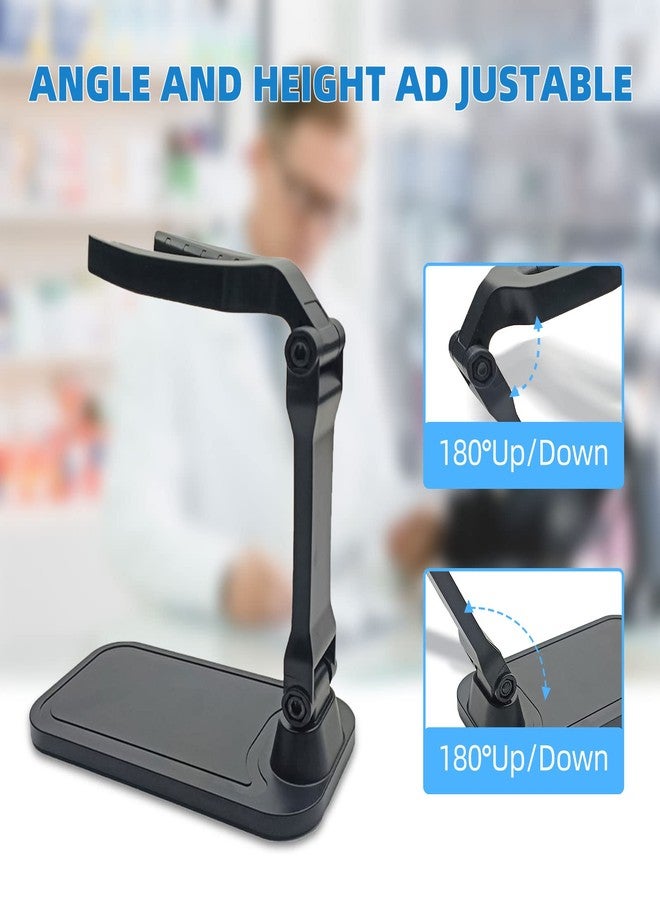 JRHC Universal Barcode Scanner Stand Hands Free Adjustable Barcode Scanner Stand for Supermarket Retail Store School Library Logistic Warehouse Bar Code Readers Scanner Desk Holder - Image 2