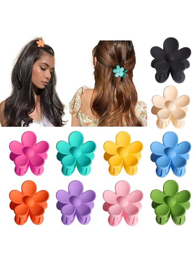 PalkSky Small Flower Hair Claw Clips For Women Girls Kids 10 Pcs Tiny Hair Claw Clips For Thin/Medium Thick Hair 1.35 Inch Mini Hair Jaw Clips/Hair Clamps Nonslip Clip/Hair Accessories  - Image 1