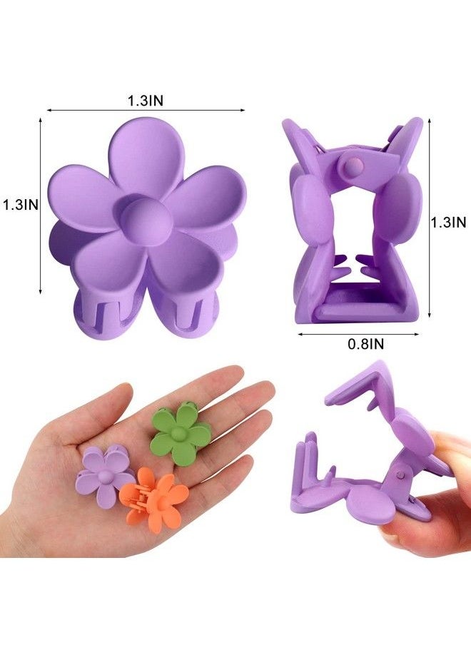 PalkSky Small Flower Hair Claw Clips For Women Girls Kids 10 Pcs Tiny Hair Claw Clips For Thin/Medium Thick Hair 1.35 Inch Mini Hair Jaw Clips/Hair Clamps Nonslip Clip/Hair Accessories  - Image 5