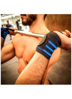 MD Wrist Support Wraps for Weightlifting, Fitness & Gym Workouts 2Pcs, Blue  - Image 5